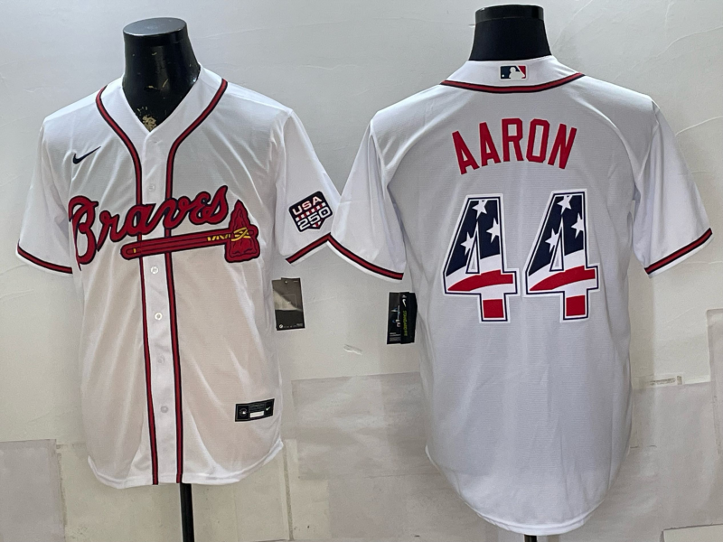Men Atlanta Braves #44 Aaron white Nike MLB 2026 Jersey MLB 07150012